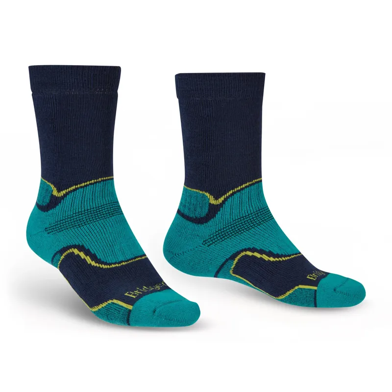 Bridgedale Hike Midweight Merino Boot Socks Mens in Petrol/Navy
